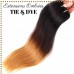 Extension Cheveux Bresilien Naturel Vierge Raide Lisse Ombre Tie Dye