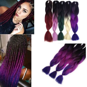 Extensions Cheveux Meches Tresse africaine Afro Braid Ombré Tie Dye