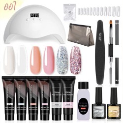 Kit Polygel Manucure Pro Lampe Uv 6 couleurs